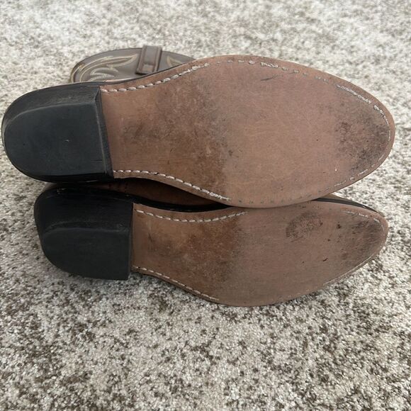 Laredo Women’s Kadi Tan Distressed Cowboy Boots 7.5 - Picture 8 of 10